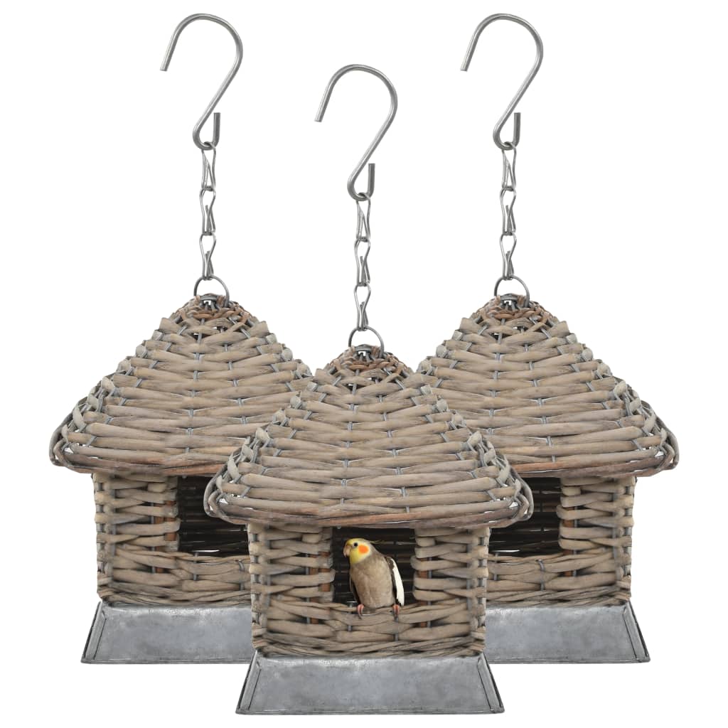 Vidaxl Birdhouse 3 St Wicker