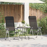Chaises de camping vidaxl pliable aluminium noir 2 sts