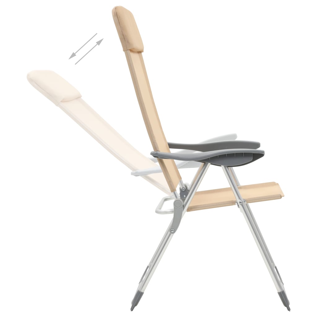 Vidaxl Camping Chaises 4 PC
