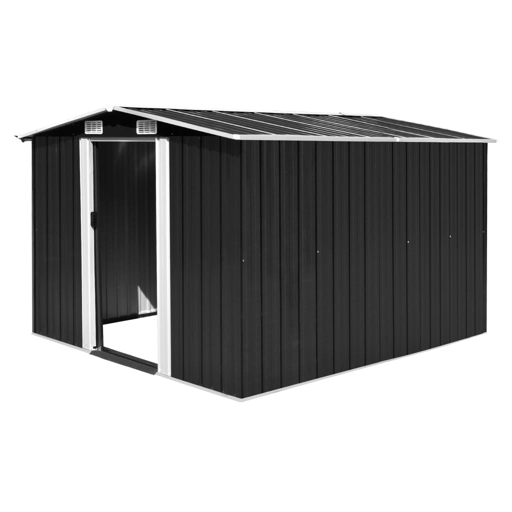 Vidaxl Garden Shed 257x298x178 cm Metal Anthracite -farget