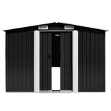 Vidaxl Garden Shed 257x298x178 cm Metal Anthracite -farget