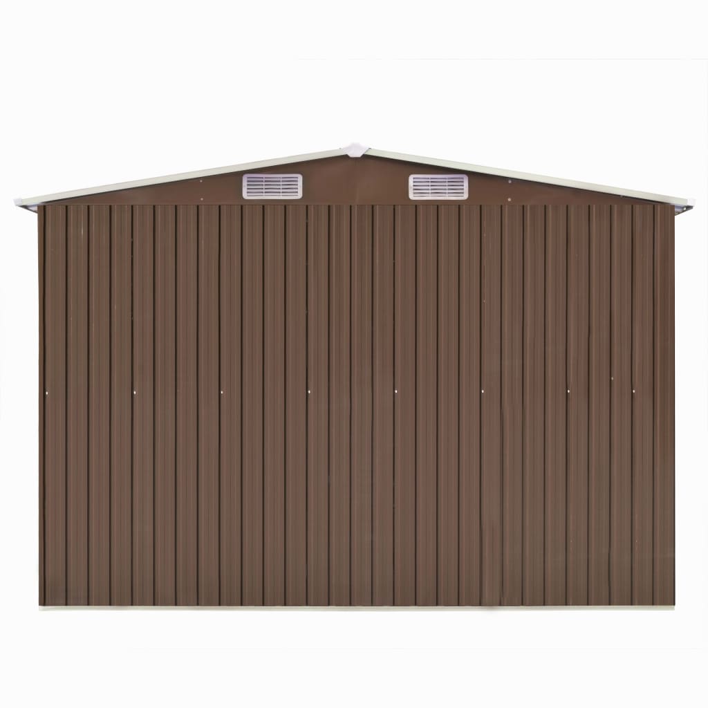 Vidaxl Garden Shed 257x298x178 cm Metal Brown