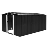 Vidaxl Garden Shed 257x392x181 cm Metal Anthracite -farget