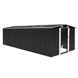 Vidaxl Garden Shed 257x580x181 cm Metal Anthracite -farget