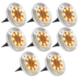 Vidaxl Ground Lampes 8 st solaire LED blanc chaud
