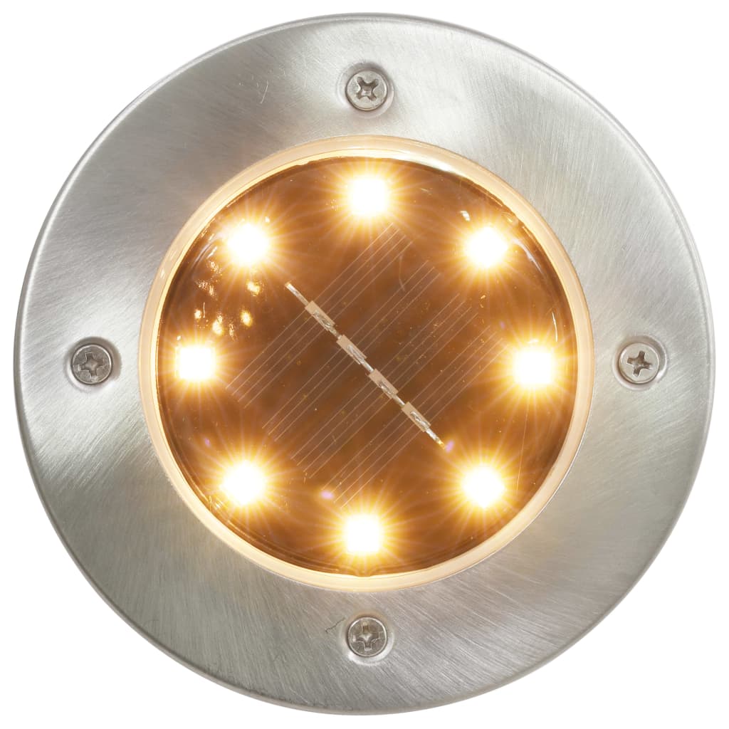 Vidaxl Ground Lampes 8 st solaire LED blanc chaud