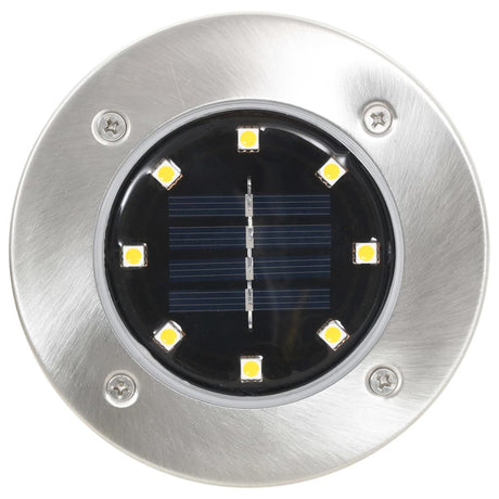 Vidaxl Ground Lampes 8 st solaire LED blanc chaud