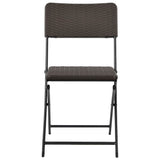 Vidaxl tuinstoelen inklapbaar 4 st hdpe en staal bruin
