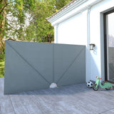 Vidaxl terrasscherm inklapbaar 400x200 cm grijs