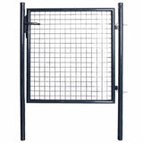Vidaxl Gaaspoort 85.5x100 cm Gray en acier galvanisé