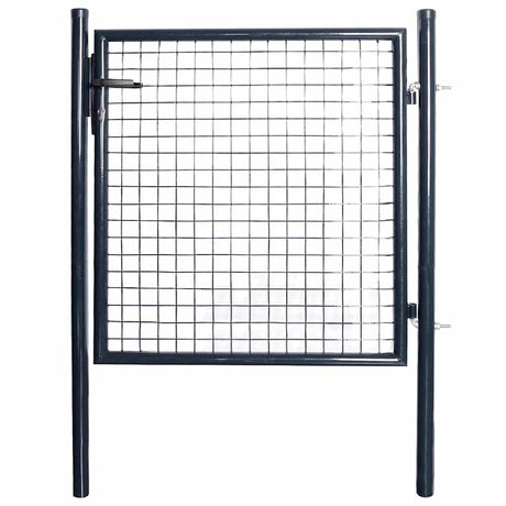 Vidaxl Gaaspoort 85.5x100 cm Gray en acier galvanisé