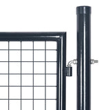 Vidaxl Gaaspoort 85.5x100 cm Gray en acier galvanisé