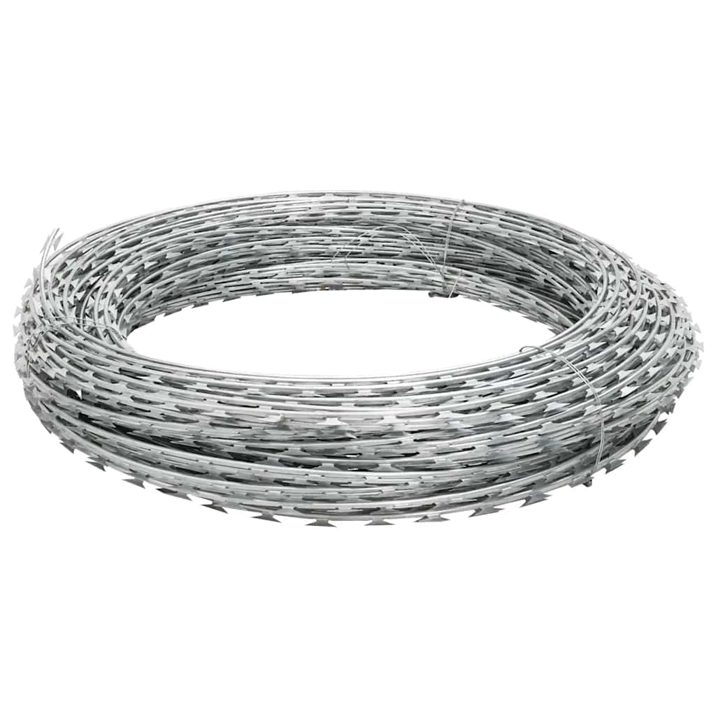 Vidaxl Scheermetsstikkeldraad Concertina Galvanized Steel 300 M