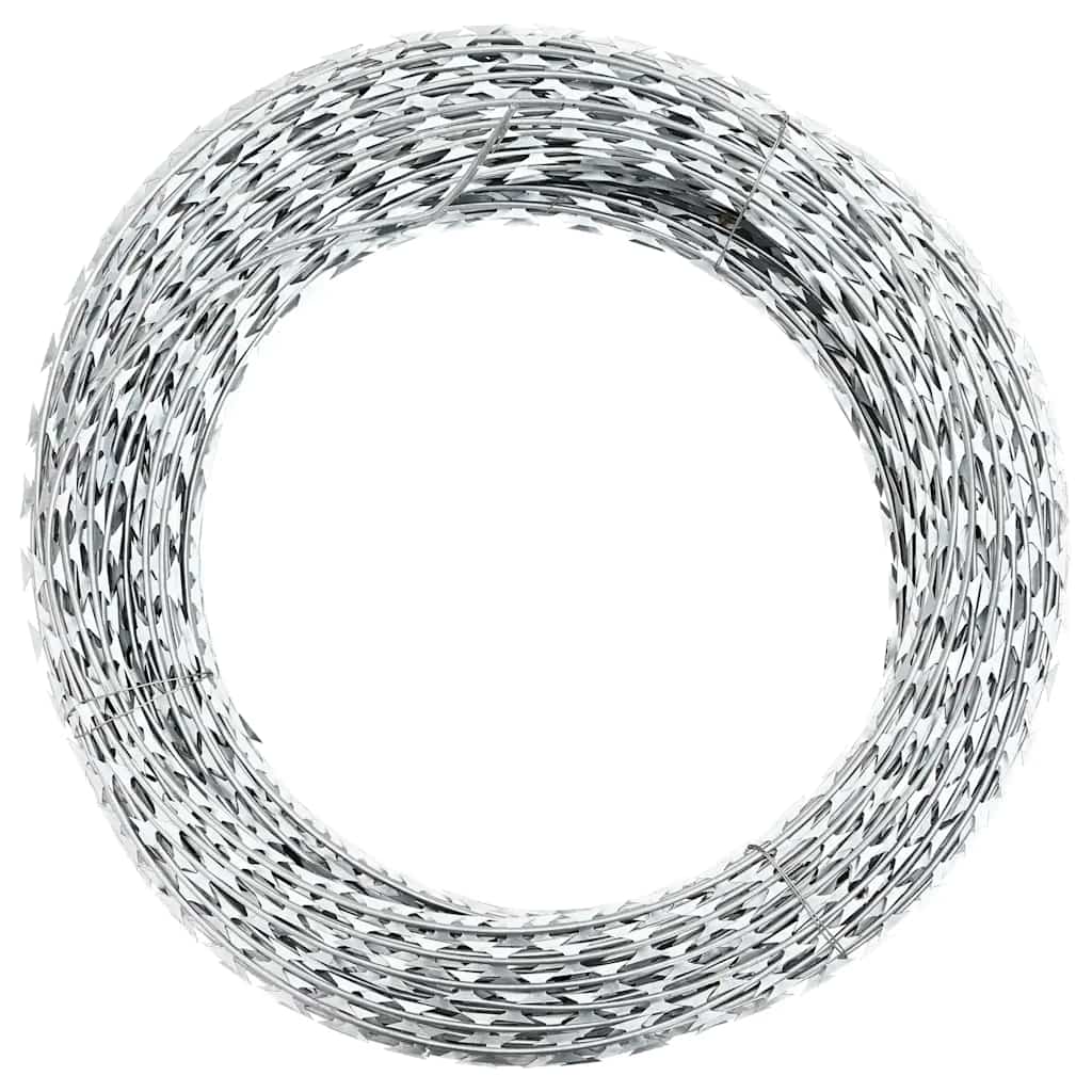 Vidaxl Scheermetsstikkeldraad Concertina Galvanized Steel 300 M