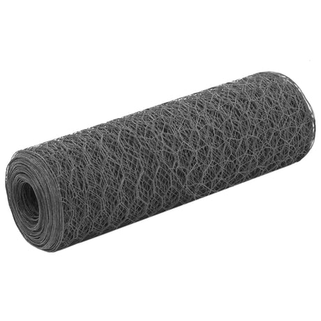 Vidaxx grillage 25x0,5 m acier avec revêtement PVC gris