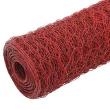 Vidaxl Poulet Fil 25x0,75 m AITE avec revêtement en PVC rouge
