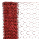 Vidaxl Poulet Fil 25x0,75 m AITE avec revêtement en PVC rouge