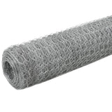 Vidaxl Poulet Fil 25x1,2 m Galvanisé en acier argent coloré