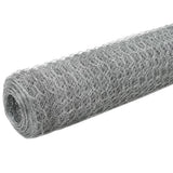 Vidaxl Poulet Fil 25x1,2 m Galvanisé en acier argent coloré