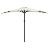 Vidaxl Balcony Parasol metà con polo in alluminio 300x155 cm di sabbia