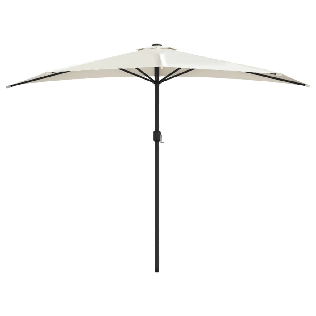 Vidaxl balcon parasol moitié avec poteau en aluminium 300x155 cm -coluré -colore