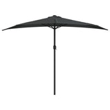 Vidaxl balcon parasol moitié avec un poteau en aluminium 300x155 cm anthracite