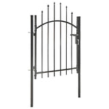 Vidaxxl portail 1x1,5 m acier noir