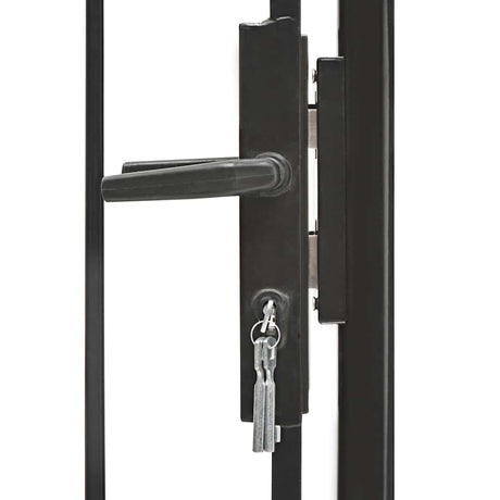 Vidaxxl portail 1x1,5 m acier noir