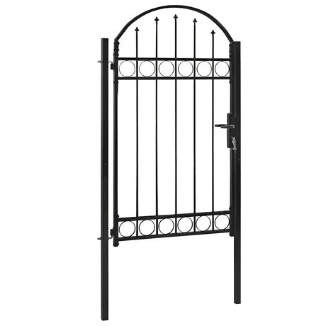 Port vidaxl avec top bent 100x175 cm en acier noir
