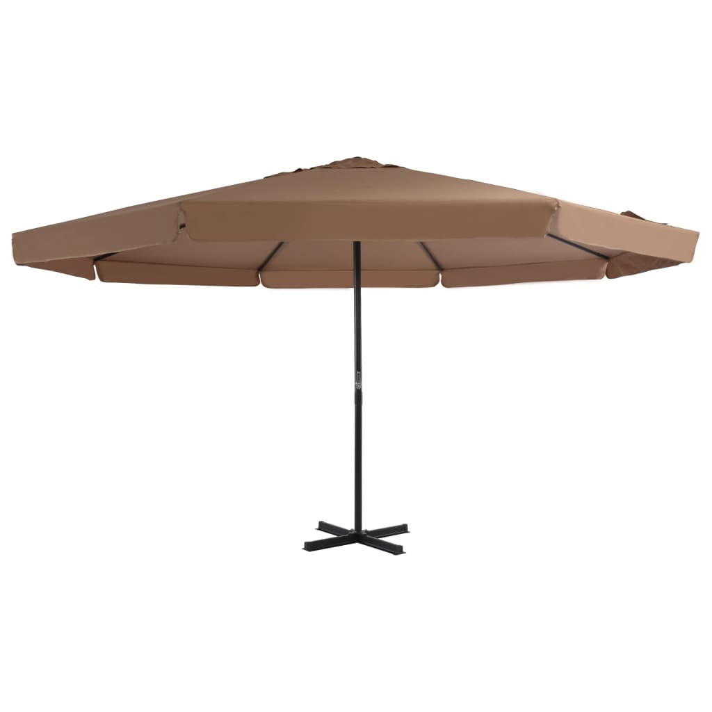 Vidaxl Parasol med aluminiumstång 500 cm taupe