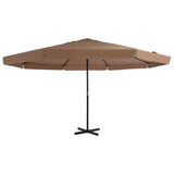 Vidaxl Parasol med aluminiumstång 500 cm taupe