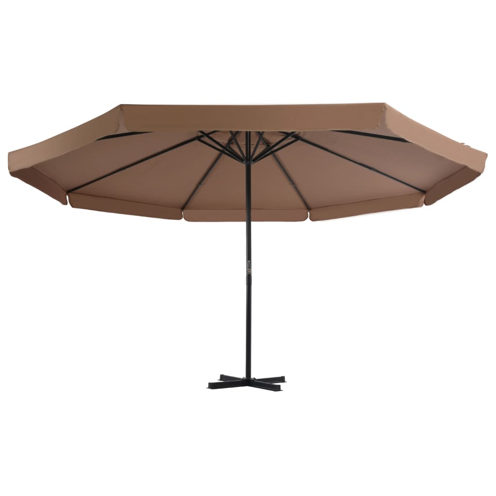 Vidaxl Parasol med aluminiumstång 500 cm taupe