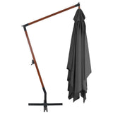 Vidaxl Parasol flottant avec poteau en bois 400x300 cm anthracite -colored