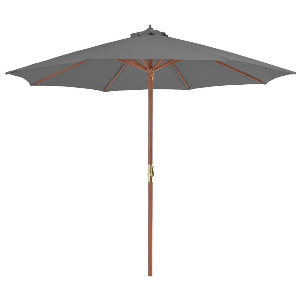 Bidaxl -parasol med trästol 300 cm antracit