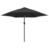Vidaxl parasol avec poteau métallique 300 cm anthracite