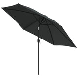 Vidaxl Parasol z metalowym biegunem 300 cm antracytem