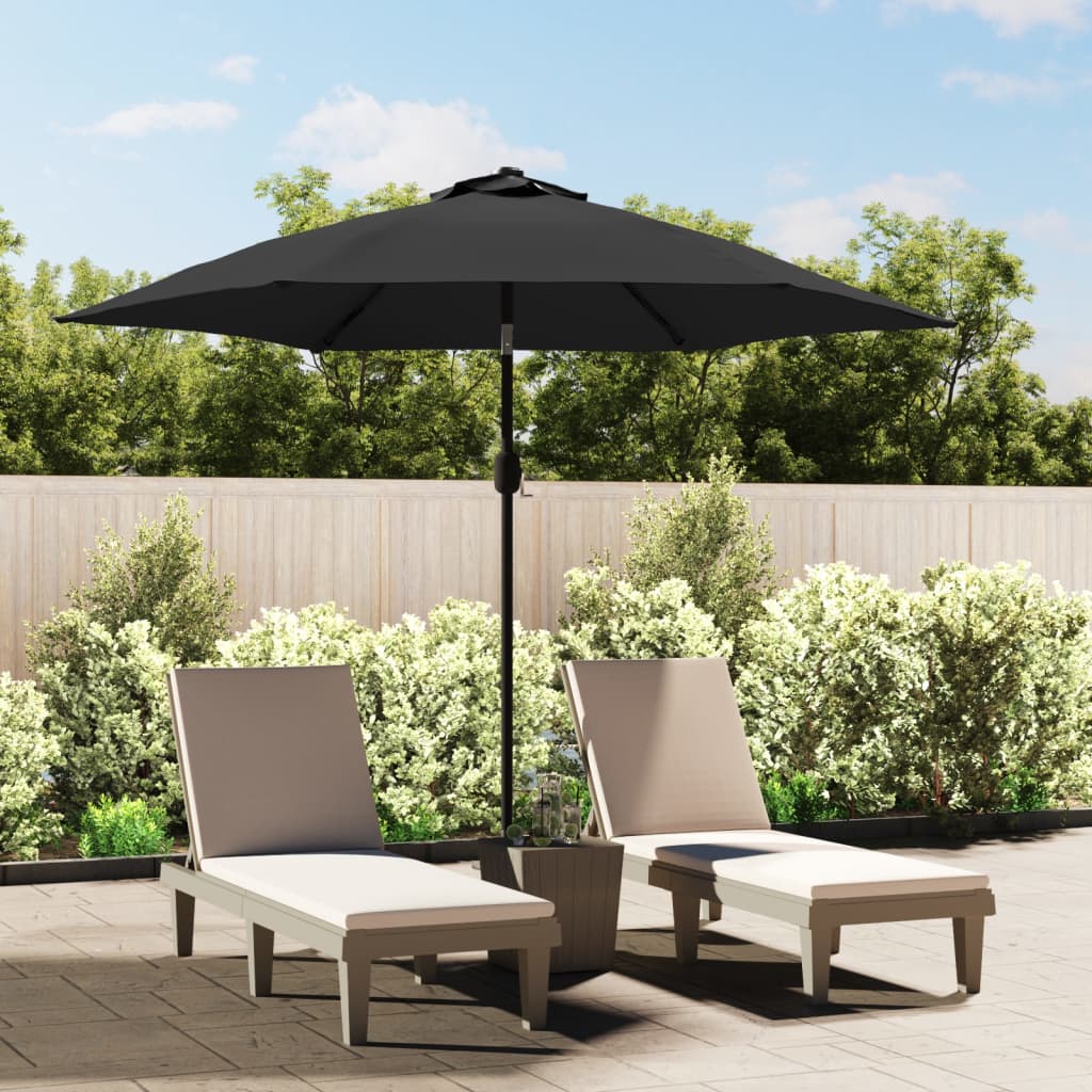 Vidaxl parasol avec poteau métallique 300 cm anthracite