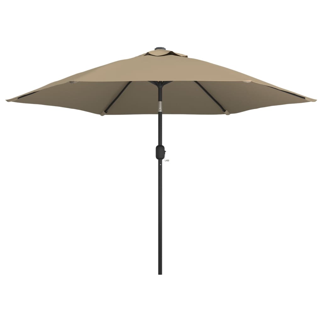 Vidaxl parasol z metalowym biegunem 300 cm taupe