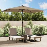 Vidaxl -parasol med metalstang 300x200 cm taupe