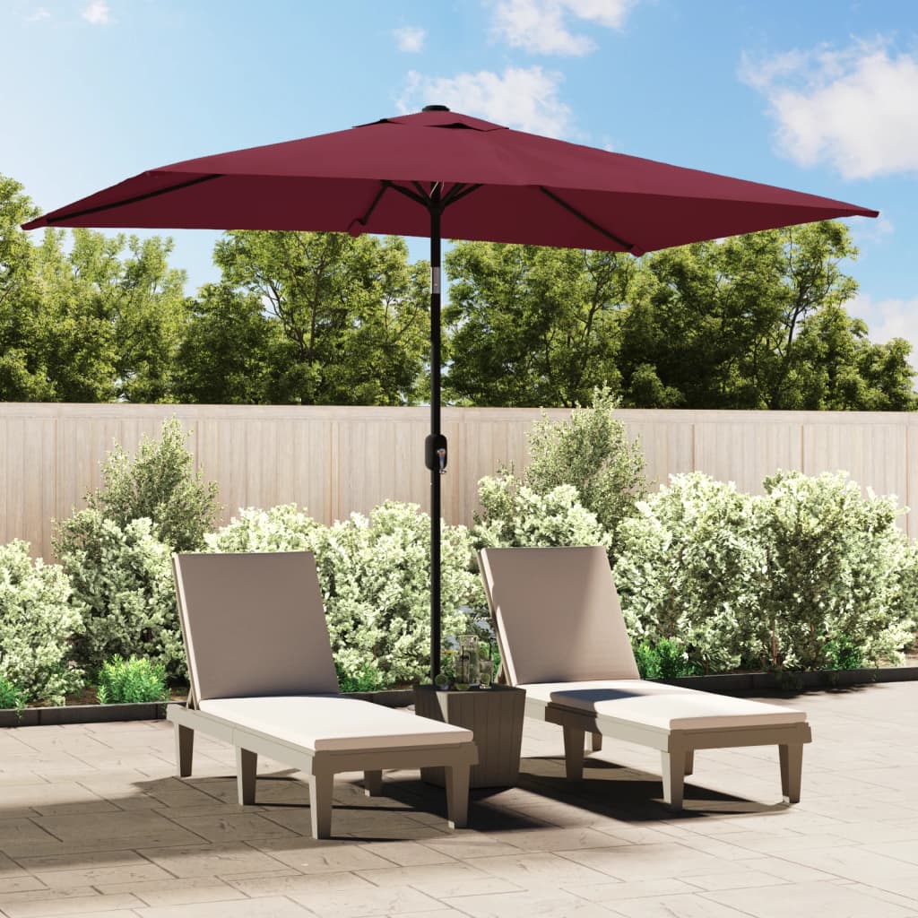 Vidaxl Parasol z metalowym biegunem 300x200 cm Bordeaux Red