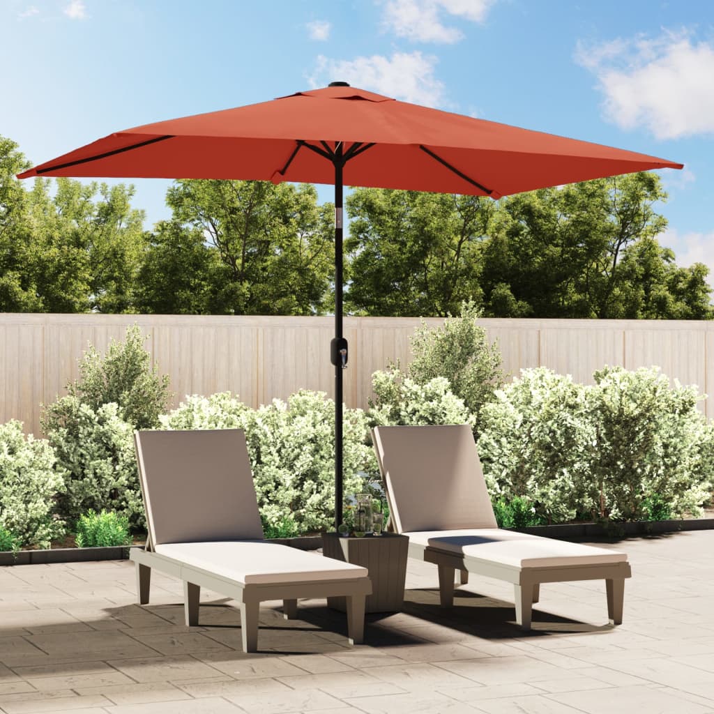 Vidaxl Parasol z metalowym słupem 300x200 cm Terracotta