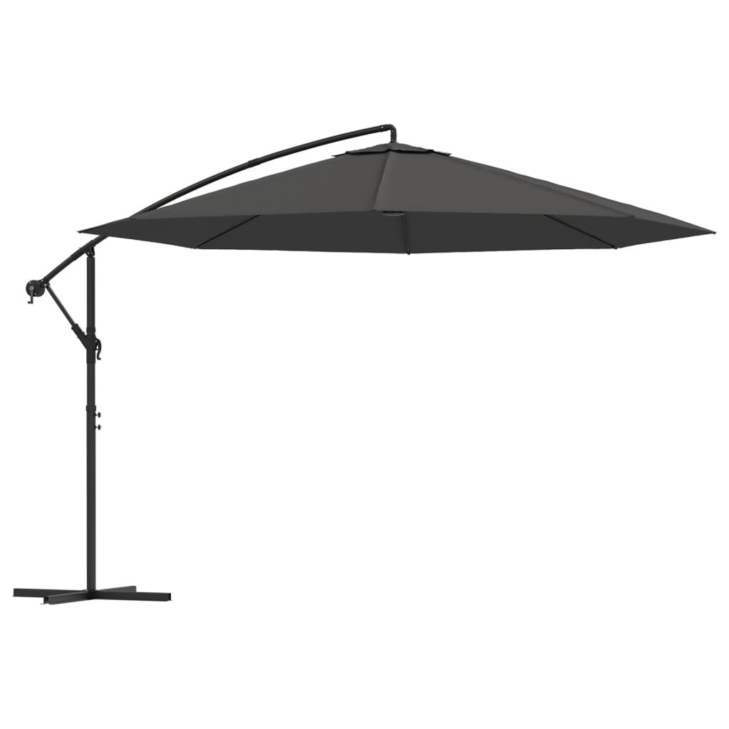 Vidaxl Floating parasol with aluminum pole 350 cm anthracite -colored