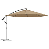 Vidaxl Floating parasol with aluminum pole 350 cm Taupe