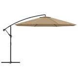 Vidaxl Floating parasol with aluminum pole 350 cm Taupe