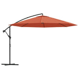 Vidaxl parasol flottant avec mât en aluminium 350 cm couleur terre cuite