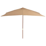 Vidaxl Parasol with wooden pole 200x300 cm Taupe