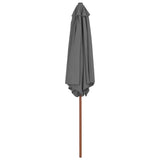 Vidaxl parasol avec poteau en bois 270 cm anthracite