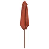 Parasol Vidaxl con poste de madera 270 cm terracota