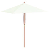 Vidaxl parasol avec poteau en bois 150x200 cm-sable -colored
