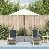 Vidaxl parasol avec poteau en bois 150x200 cm-sable -colored